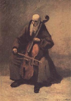 Jean Baptiste Camille  Corot Le moine au violoncelle (mk11)